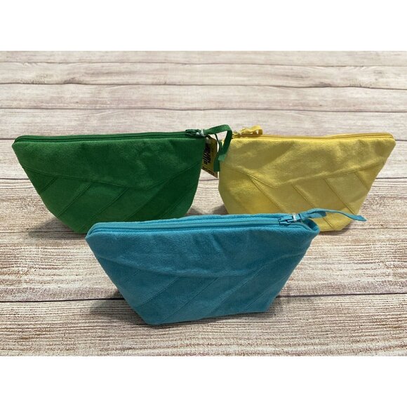 Dorli Accessories - Vintage Rare Dorli Ultra Suede Cosmetic Make up Bag Lot (3) New With Tags